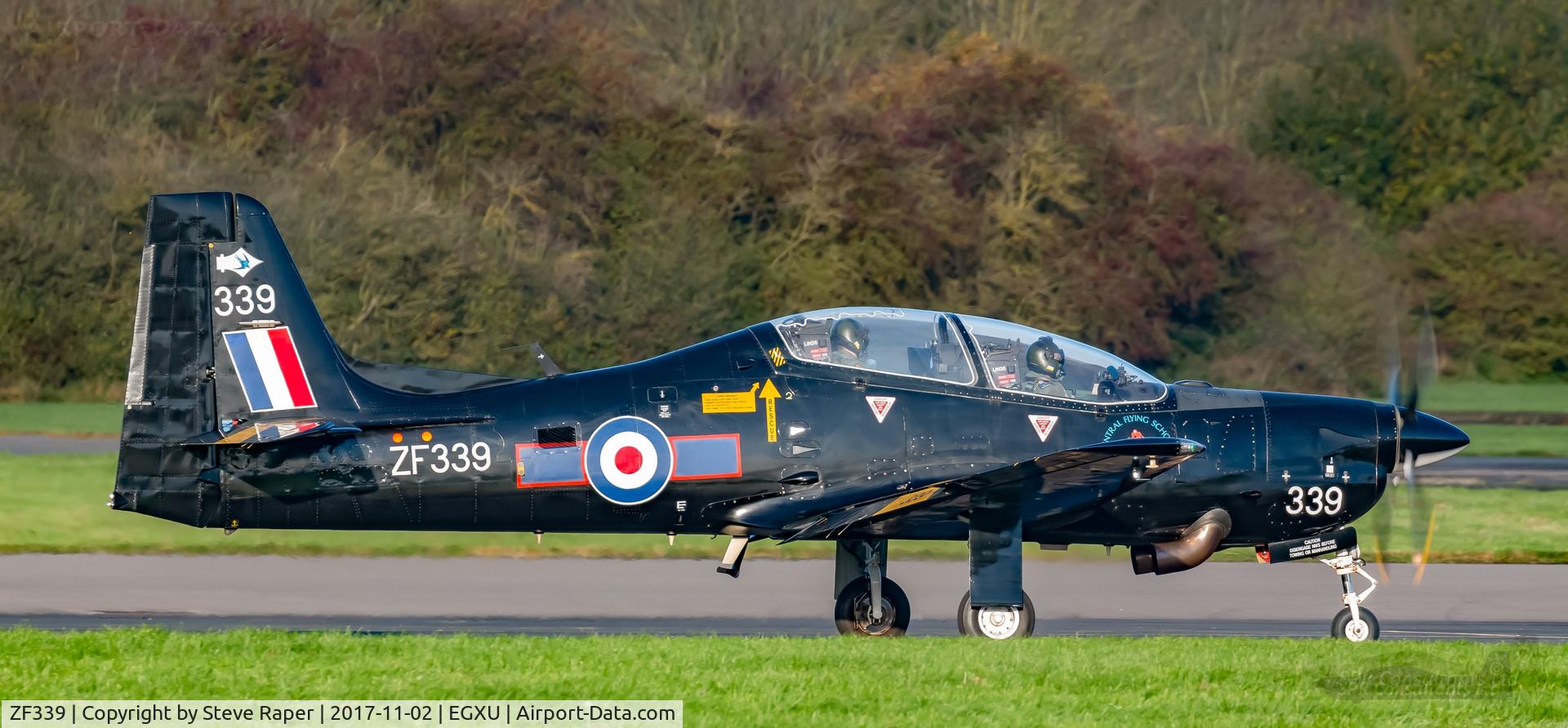 ZF339, 1991 Short S-312 Tucano T1 C/N S103/T74, Taxying out at Linton