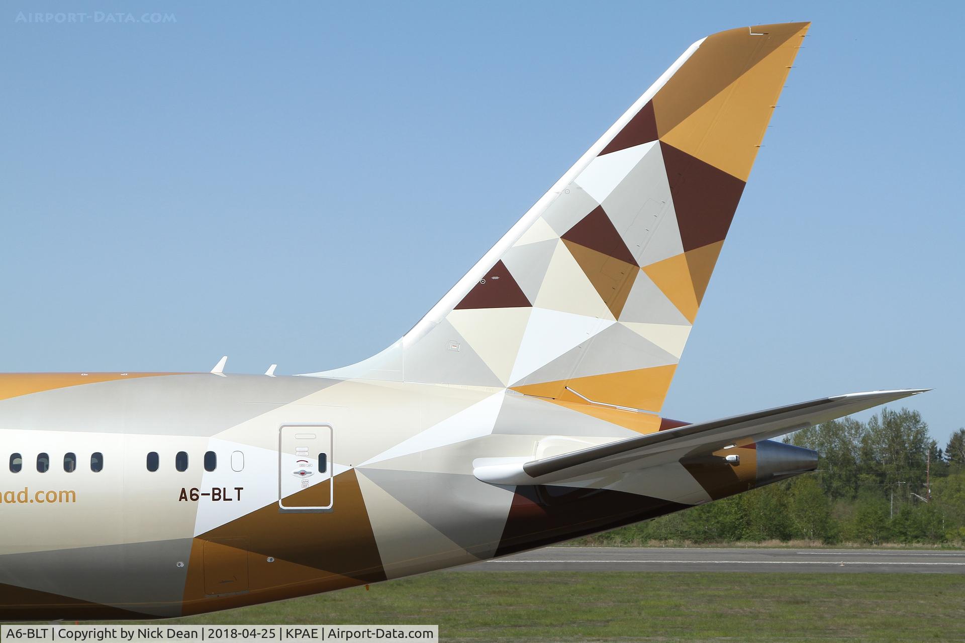 A6-BLT, 2018 Boeing 787-9 Dreamliner C/N 39667, Departing on delivery this morning as Etihad 9901