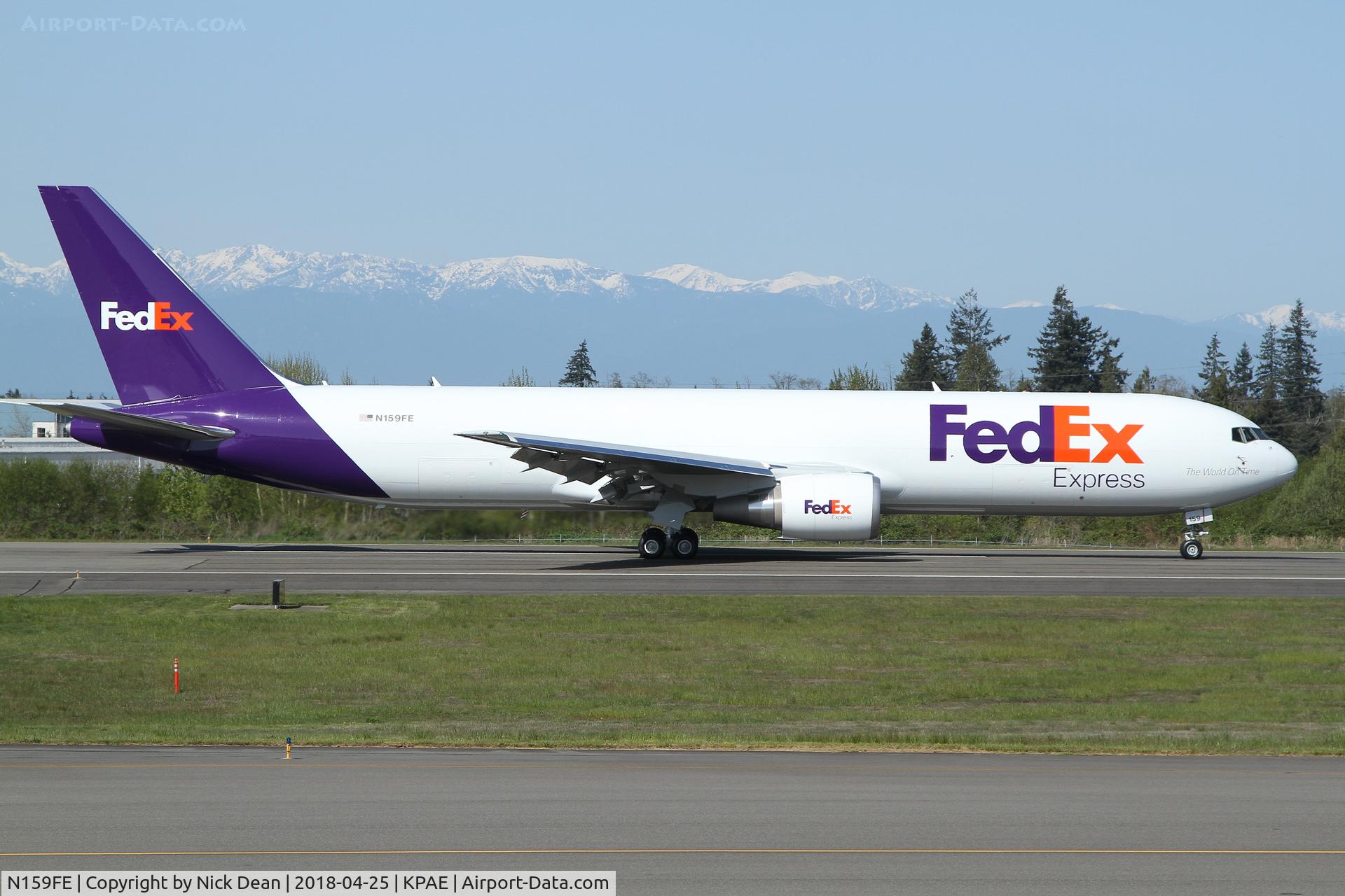 N159FE, 2018 Boeing 767-3S2F(ER) C/N 42732, PAE/KPAE Boe609 departing on a test flight this morning.