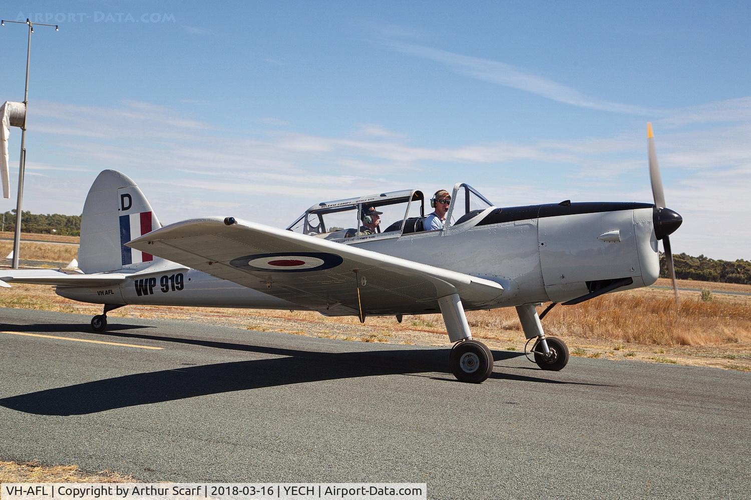VH-AFL, 1954 De Havilland DHC-1 Chipmunk 22 C/N C1/0795, AAAA Fly in Echuca 2018