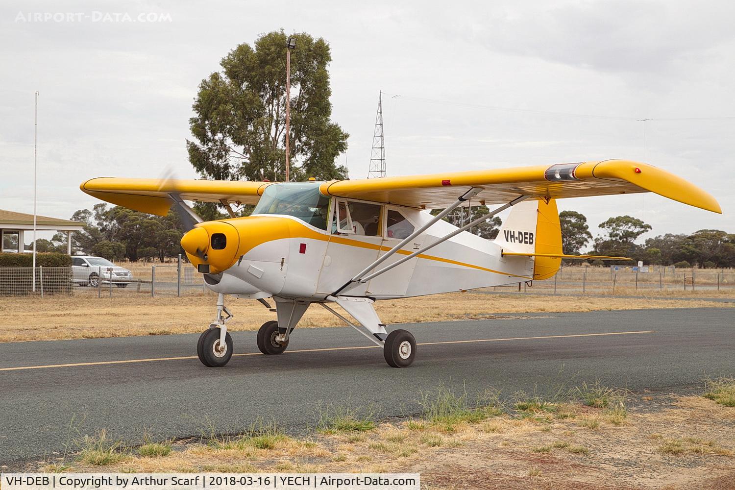 VH-DEB, 1959 Piper PA-22-160 Tri Pacer C/N 22-6973, AAAA Fly in Echuca 2018
