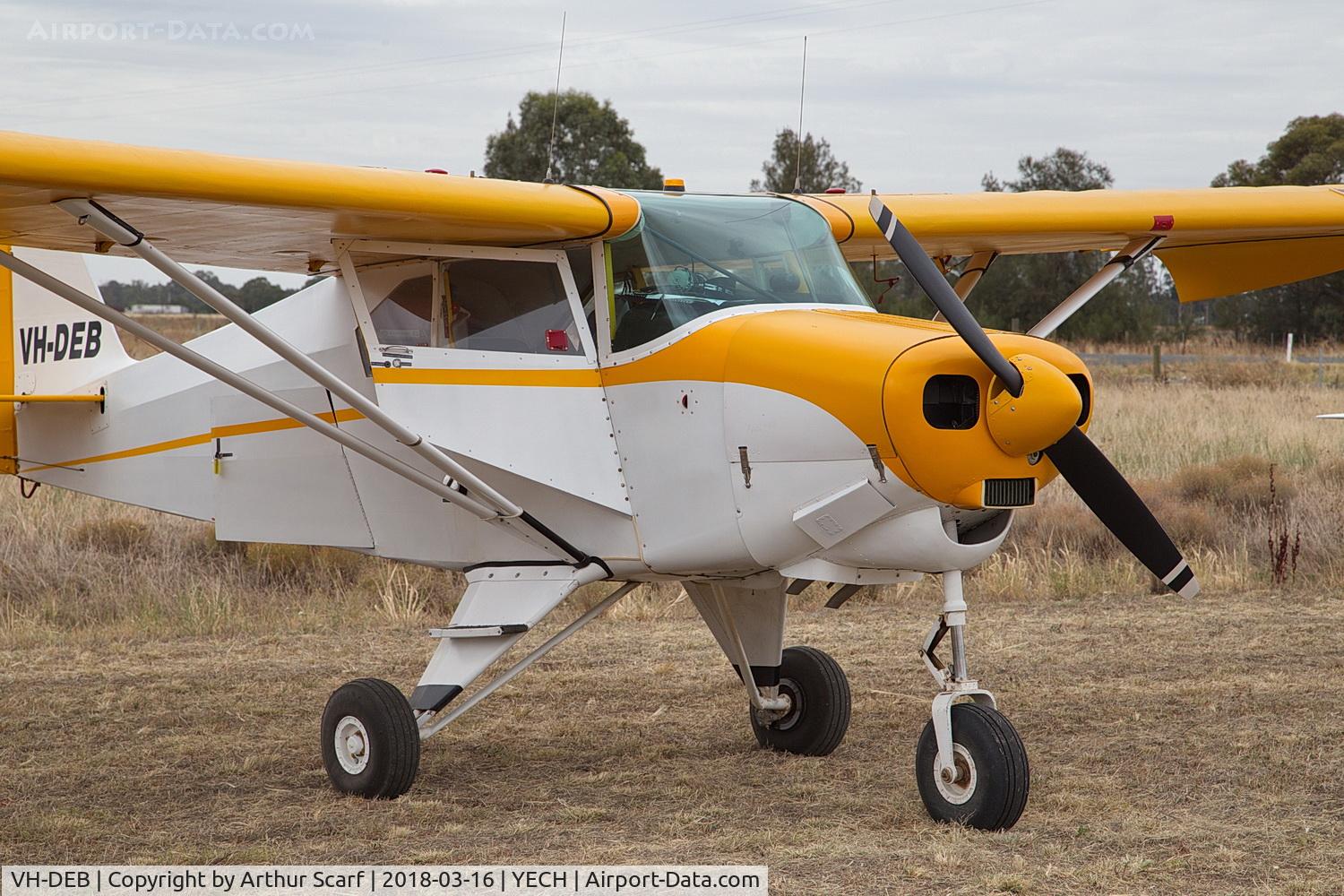 VH-DEB, 1959 Piper PA-22-160 Tri Pacer C/N 22-6973, AAAA Fly in Echuca 2018