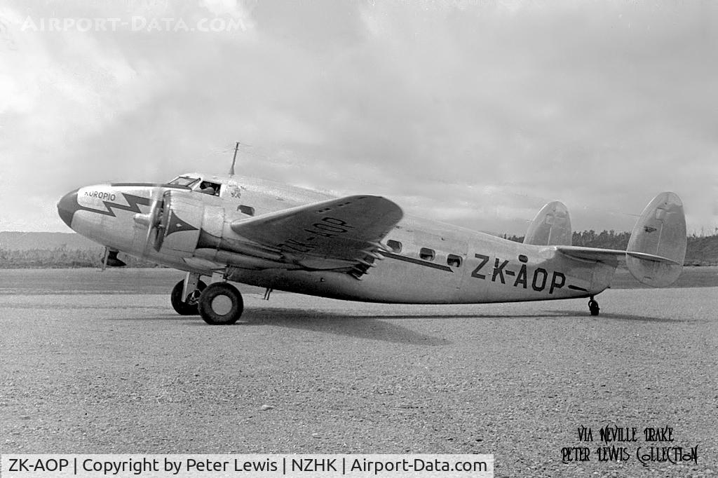 ZK-AOP, Lockheed 18-50 Lodestar C/N 2508, NZ National Airways Corporation, Wellington - January 1952