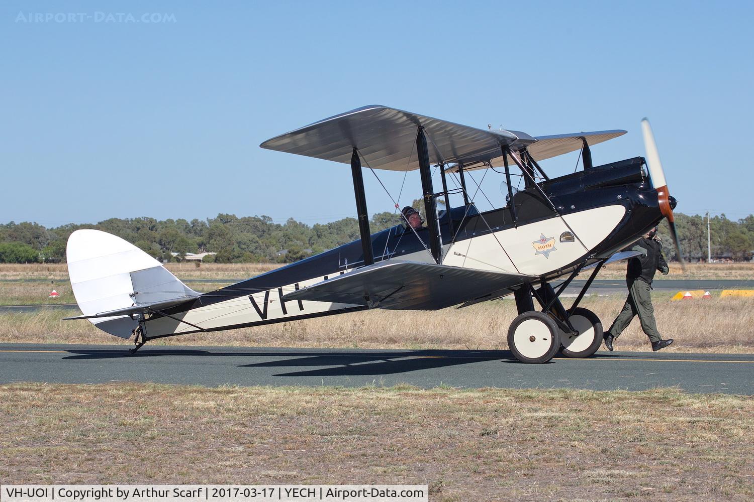 VH-UOI, 1929 De Havilland DH60M MOTH C/N 1478, AAAA Fly in Echuca 2017