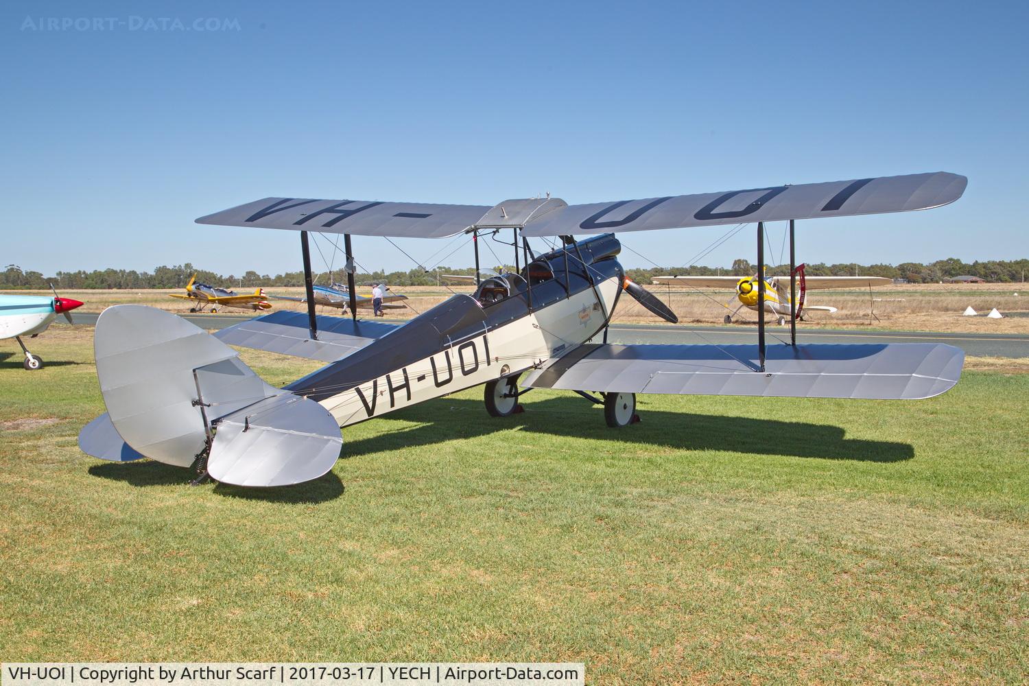 VH-UOI, 1929 De Havilland DH60M MOTH C/N 1478, AAAA Fly in Echuca 2017