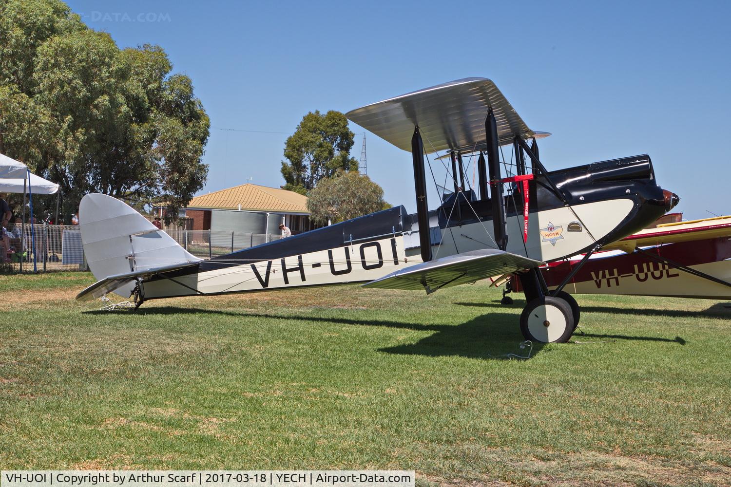 VH-UOI, 1929 De Havilland DH60M MOTH C/N 1478, AAAA Fly in Echuca 2017