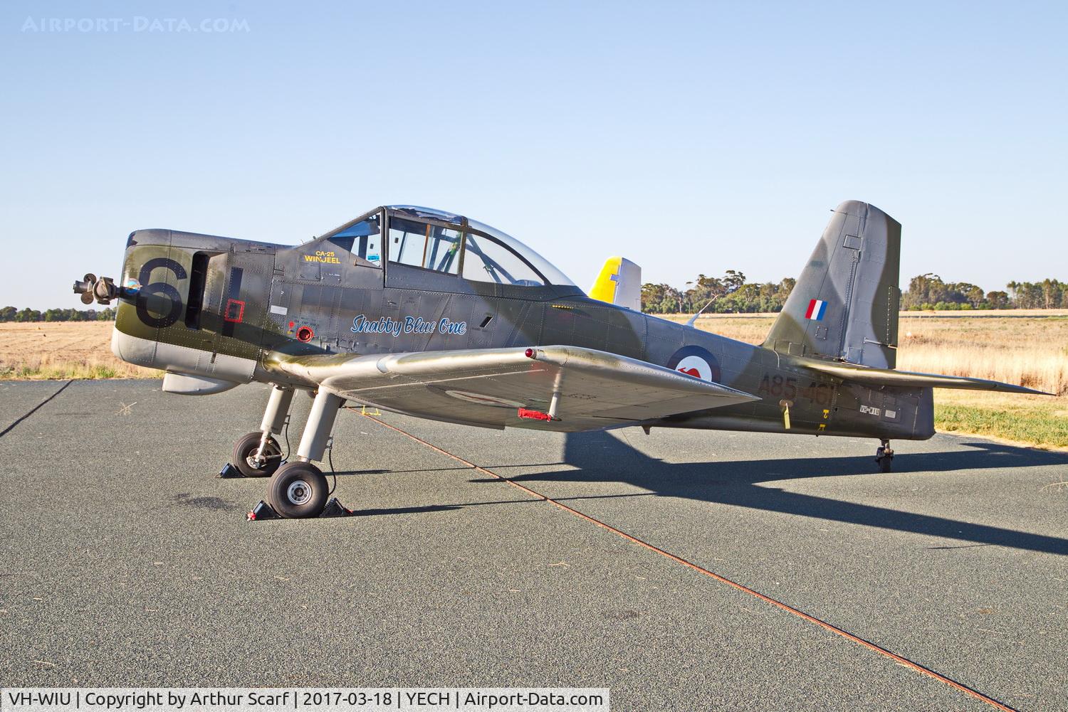VH-WIU, 1957 Commonwealth CA-25 Winjeel C/N CA25-61, AAAA Fly in Echuca 2017