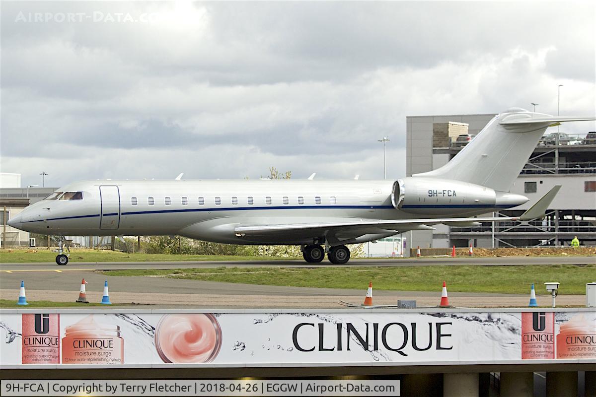 9H-FCA, 2014 Bombardier BD-700-1A10 Global 6000 C/N 9665, At London Luton
