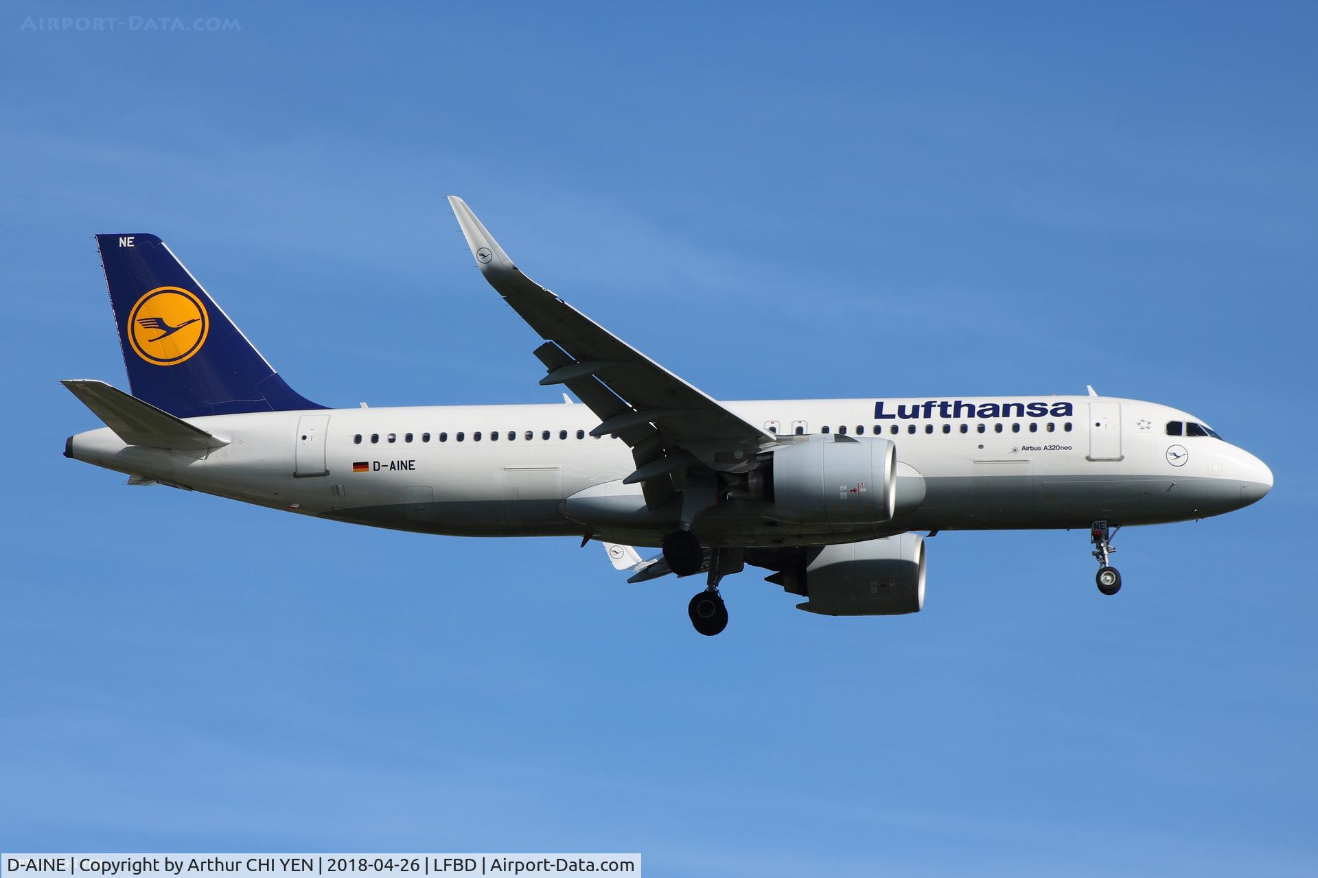 D-AINE, 2016 Airbus A320-271N C/N 7103, From Frankfurt