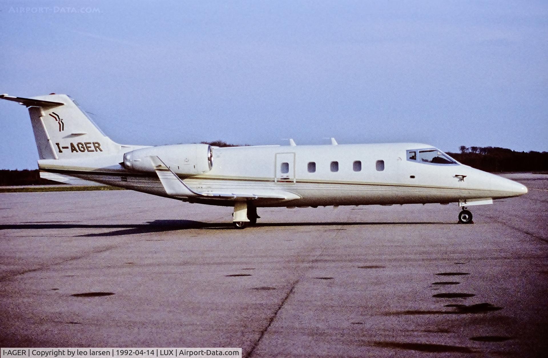 I-AGER, 1982 Learjet 55 C/N 55-045, Luxembourg 14.4.1992