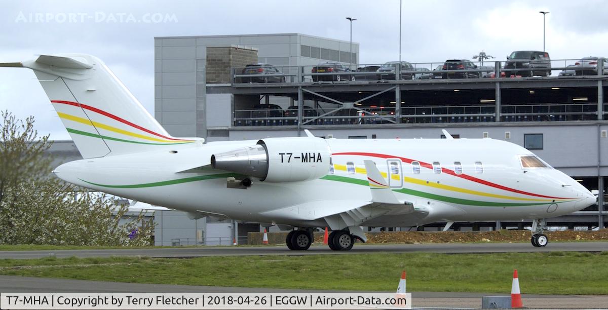 T7-MHA, 2012 Bombardier Challenger 605 (CL-600-2B16) C/N 5922, At London Luton