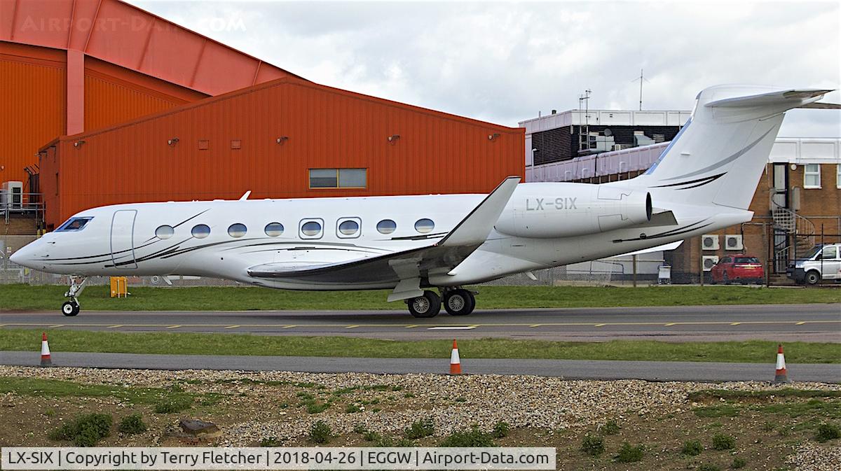 LX-SIX, 2012 Gulfstream Aerospace G650 (G-VI) C/N 6006, At London Luton