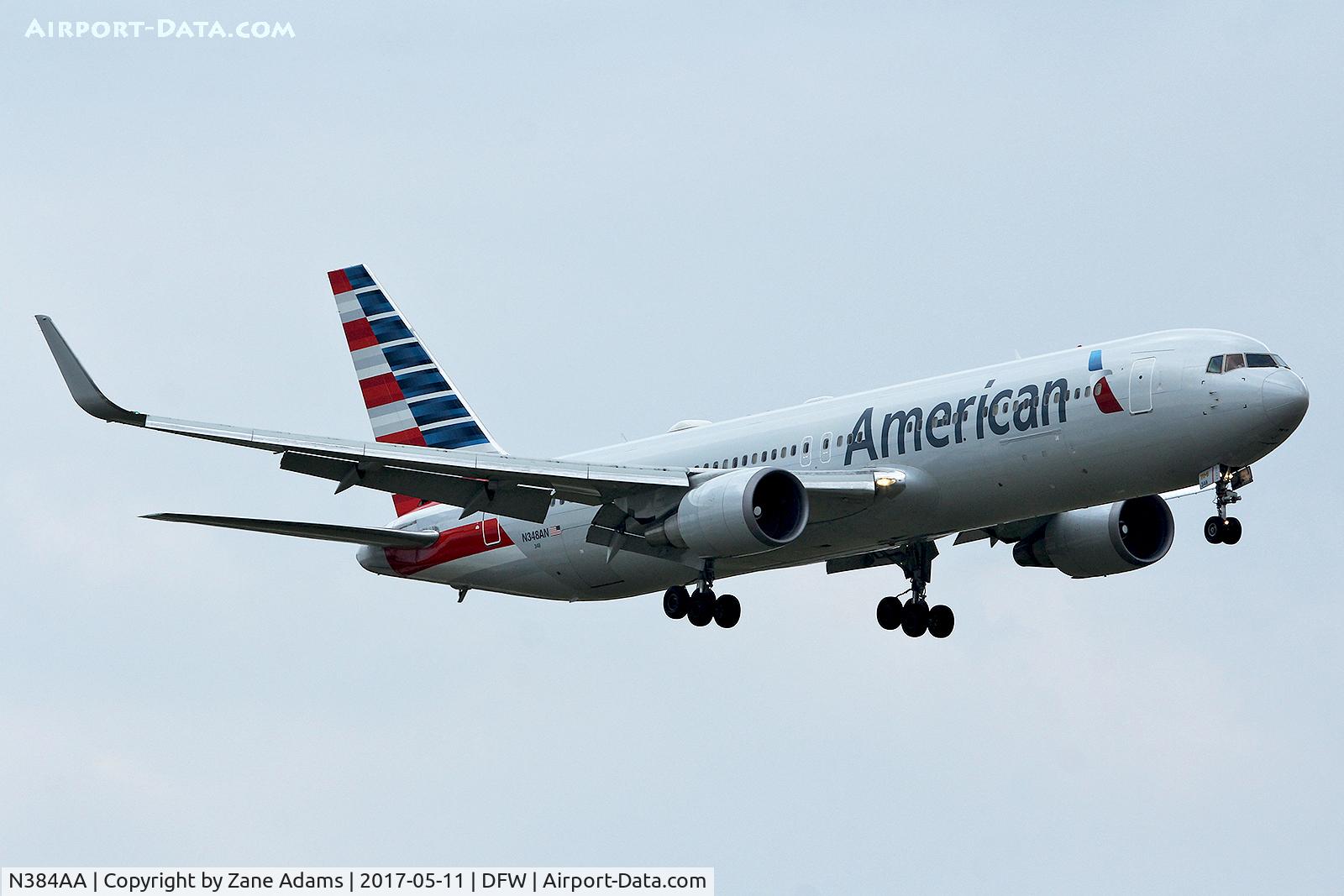 N384AA, 1993 Boeing 767-323 C/N 26996, Arriving at DFW Airport