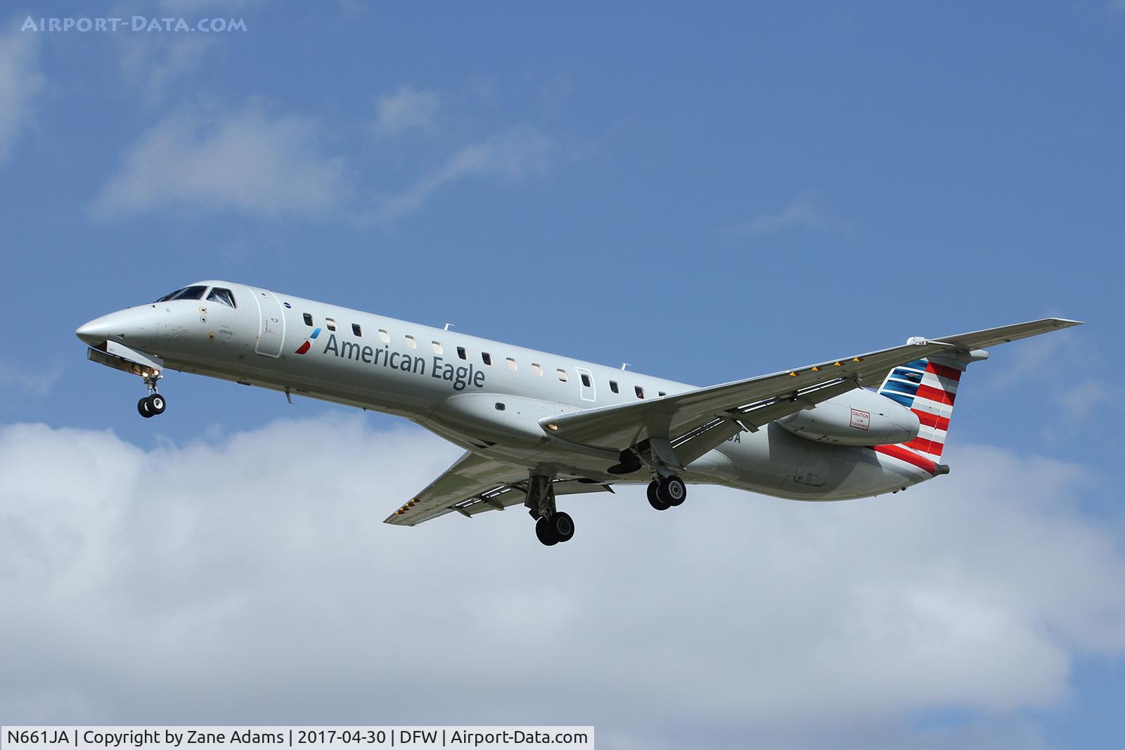 N661JA, 2003 Embraer ERJ-145LR (EMB-145LR) C/N 145766, Arriving at DFW Airport