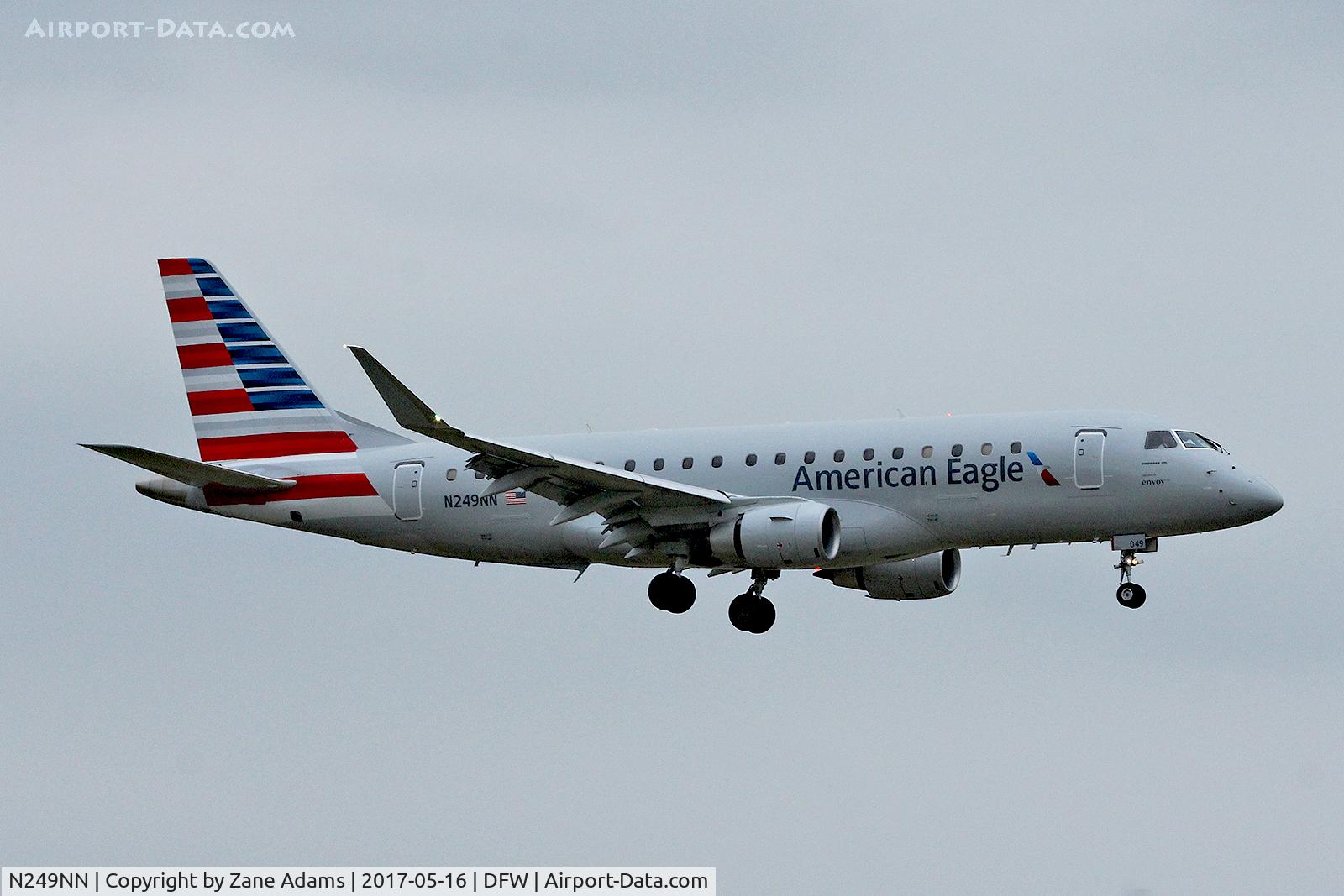 N249NN, 2017 Embraer 175LR (ERJ-170-200LR) C/N 17000634, Arriving at DFW Airport