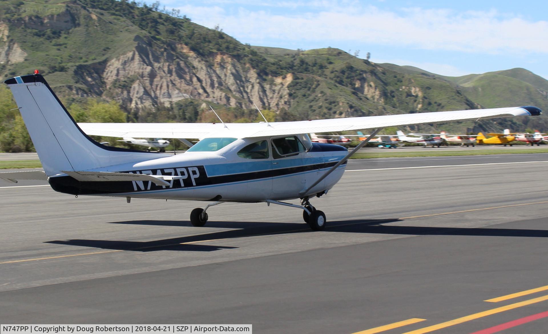 N747PP, 1980 Cessna 182R Skylane C/N R18201587, 1980 Cessna 182R SKYLANE, Continental IO-540-J3C5D 235 Hp, taxi to Rwy 04