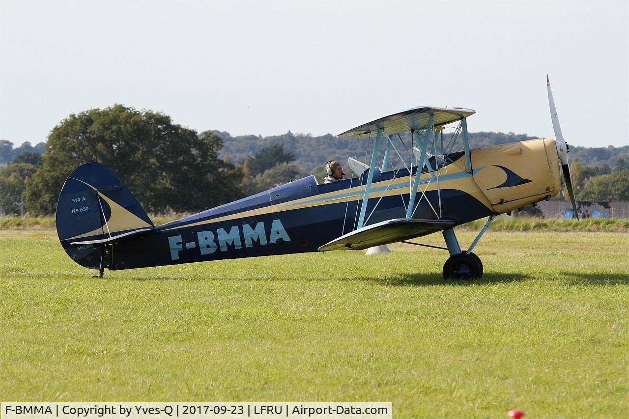 F-BMMA, Stampe-Vertongen SV-4A C/N 630, Stampe-Vertongen SV-4A, Taxiing, Morlaix-Ploujean airport (LFRU-MXN) air show 2017