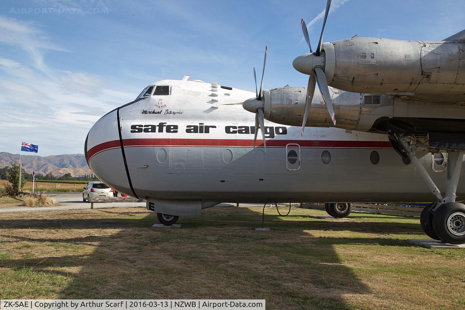 ZK-SAE, 1965 Armstrong Whitworth AW650 Argosy 222 C/N 6802, Woodbourne NZ 2016