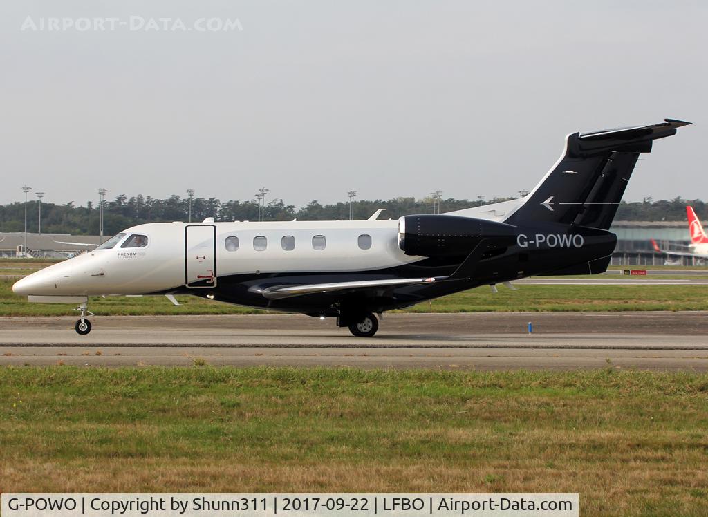 G-POWO, 2015 Embraer EMB-505 Phenom 300 C/N 50500266, Taxiing to the General Aviation area...