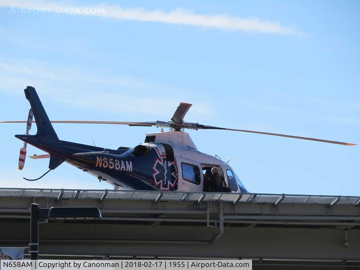 N658AM, 2001 Agusta A-109E C/N 11504, Parked
