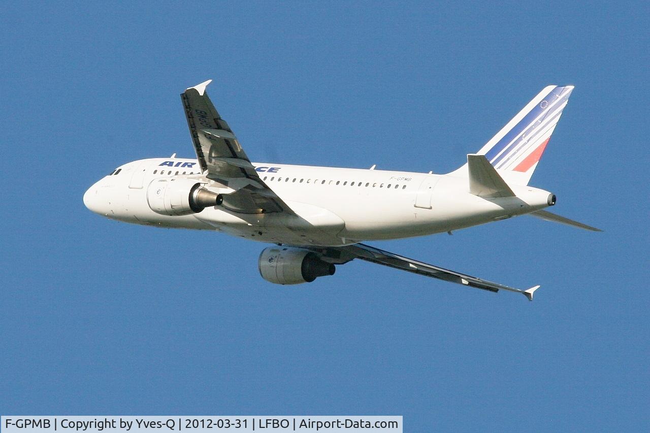 F-GPMB, 1996 Airbus A319-113 C/N 600, Airbus A319-113, Take off rwy 32R, Toulouse Blagnac Airport (LFBO-TLS)