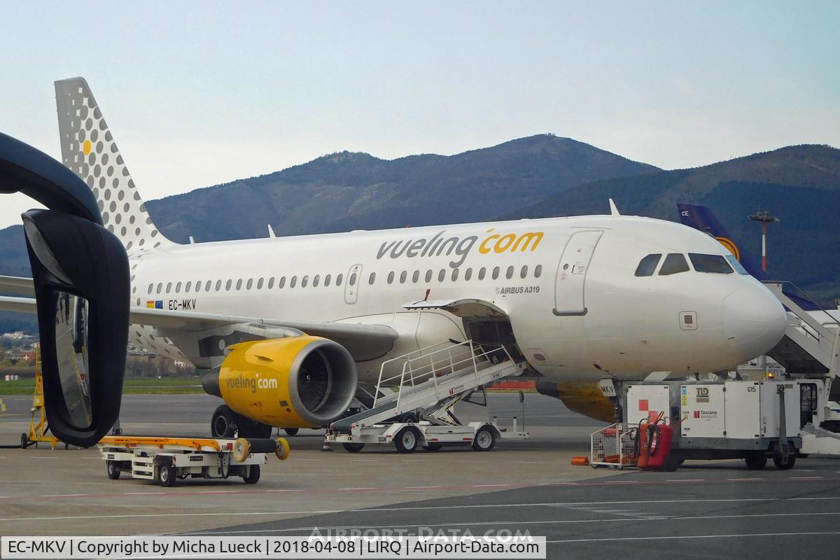 EC-MKV, 2007 Airbus A319-111 C/N 3102, At Firenze