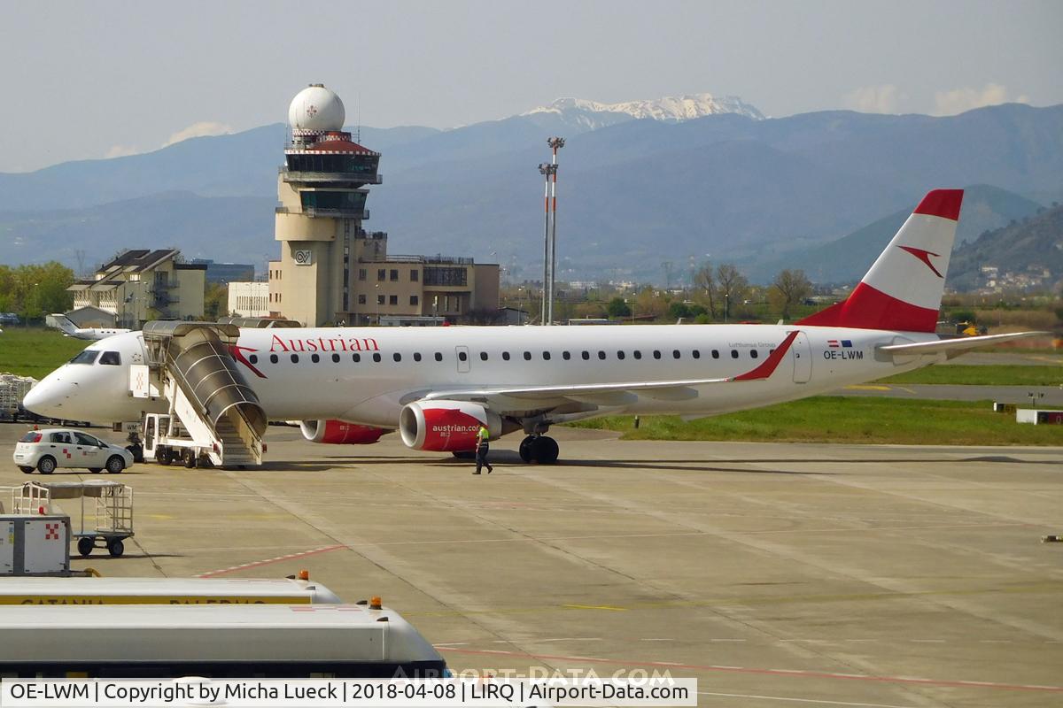 OE-LWM, 2012 Embraer 195LR (ERJ-190-200LR) C/N 19000542, At Firenze