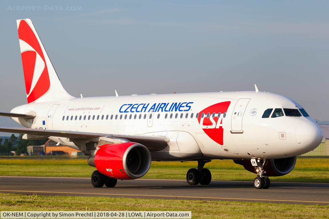 OK-NEM, 2008 Airbus A319-112 C/N 3406, OK-NEM @ Linz Airport