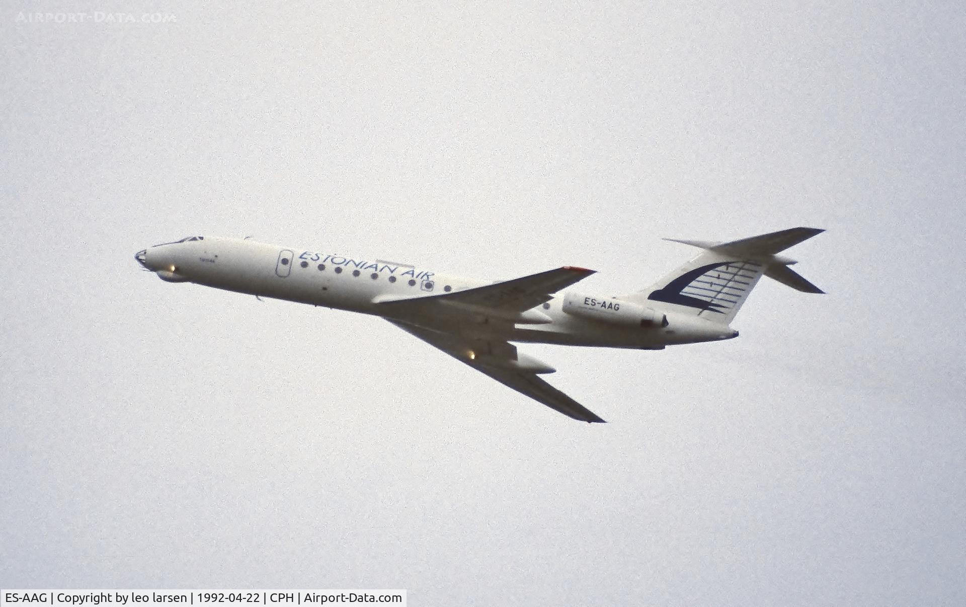 ES-AAG, 1977 Tupolev Tu-134A C/N 49907, Copenhagen 22.4.1992