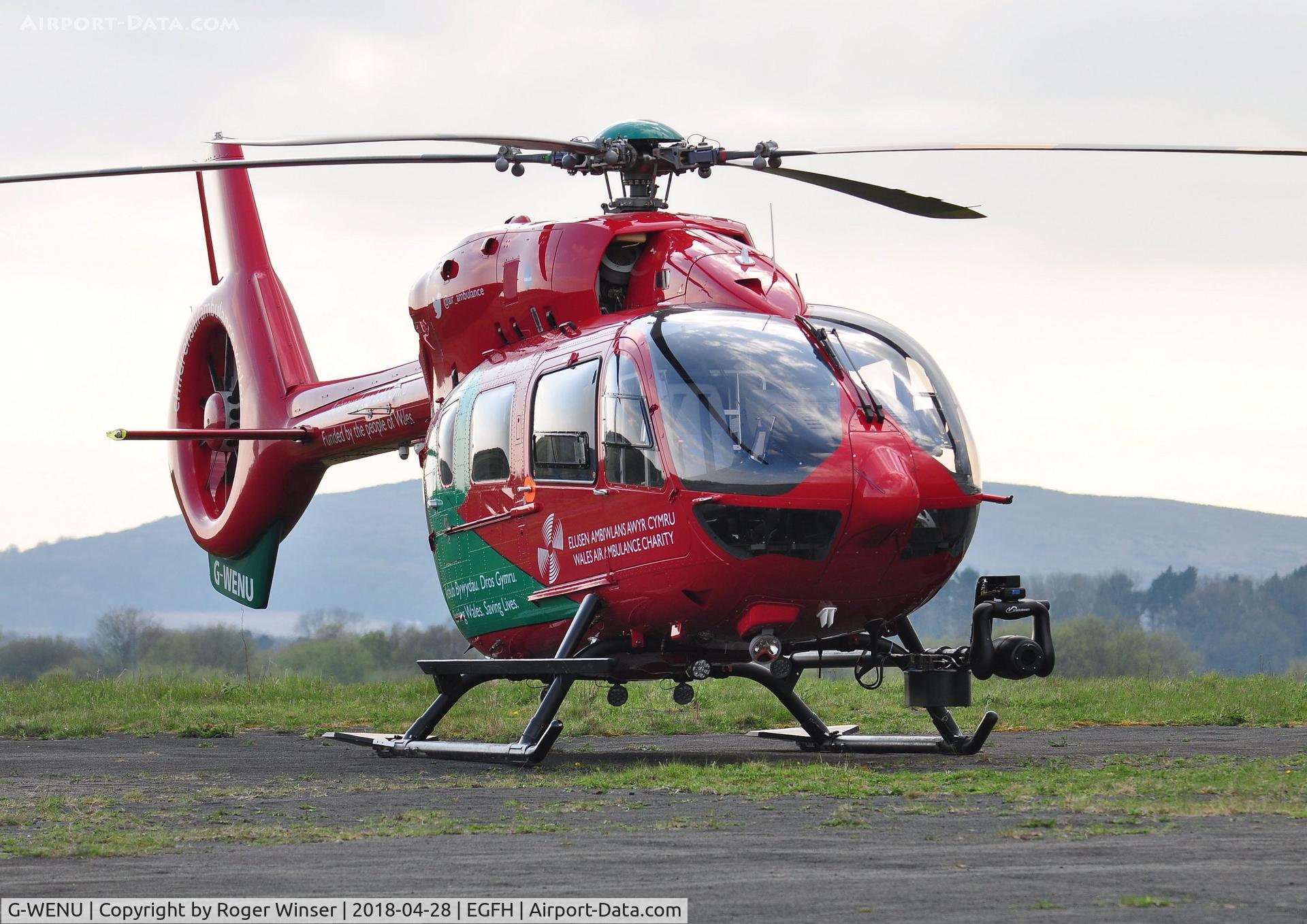 G-WENU, 2016 Airbus Helicopters H-145 (BK-117D-2) C/N 20112, Visiting helicopter operated by Wales Air Ambulance (Helimed 57).
