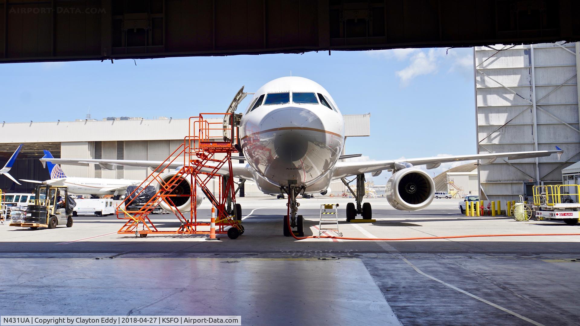 N431UA, 1996 Airbus A320-232 C/N 571, SFO 2018.