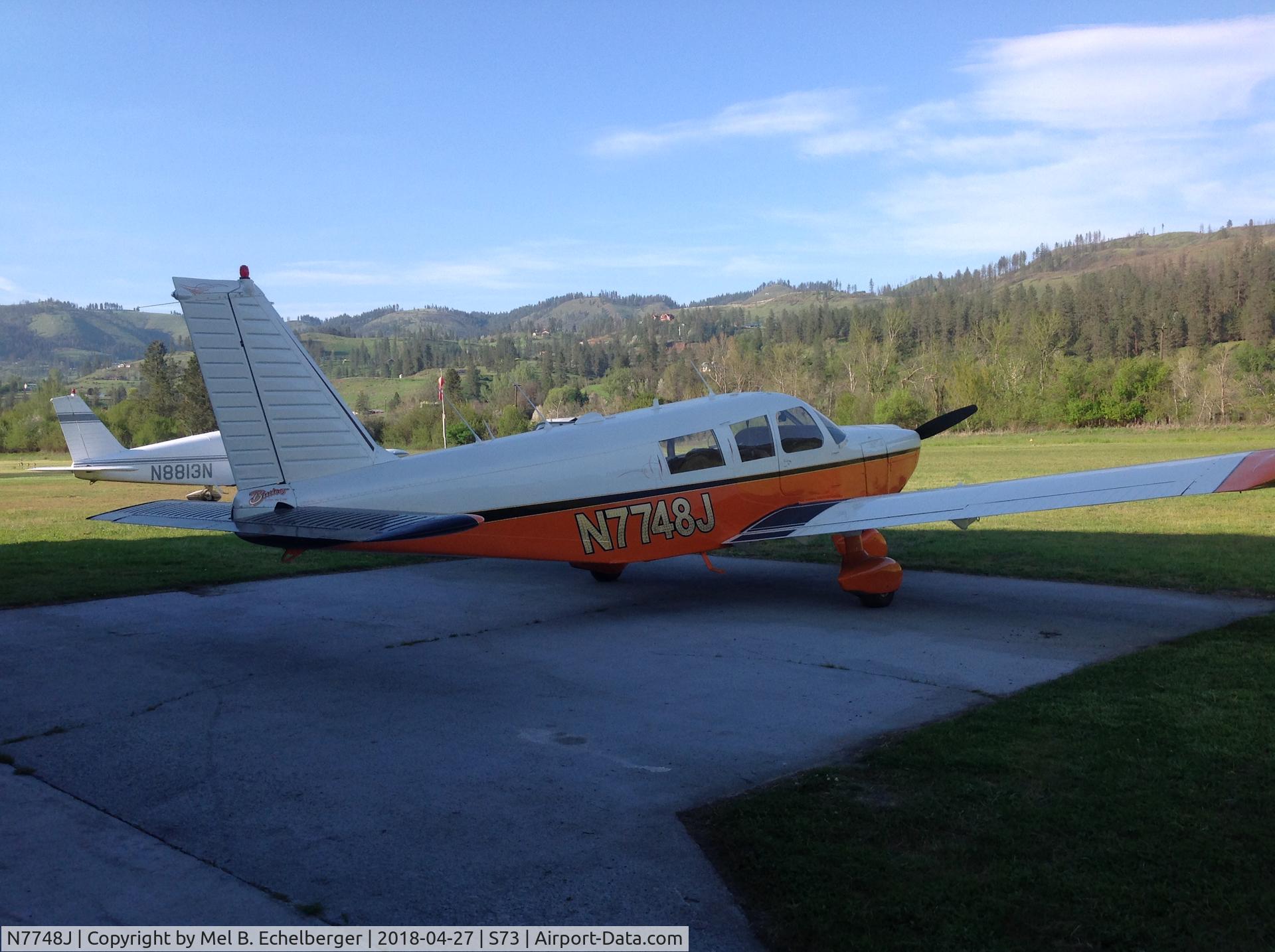 N7748J, 1969 Piper PA-32-260 Cherokee Six Cherokee Six C/N 32-1152, N7748J in its new paint scheme. The evening meeting at Kamiah, with speaker Priscilla Giddings the Air Force 
