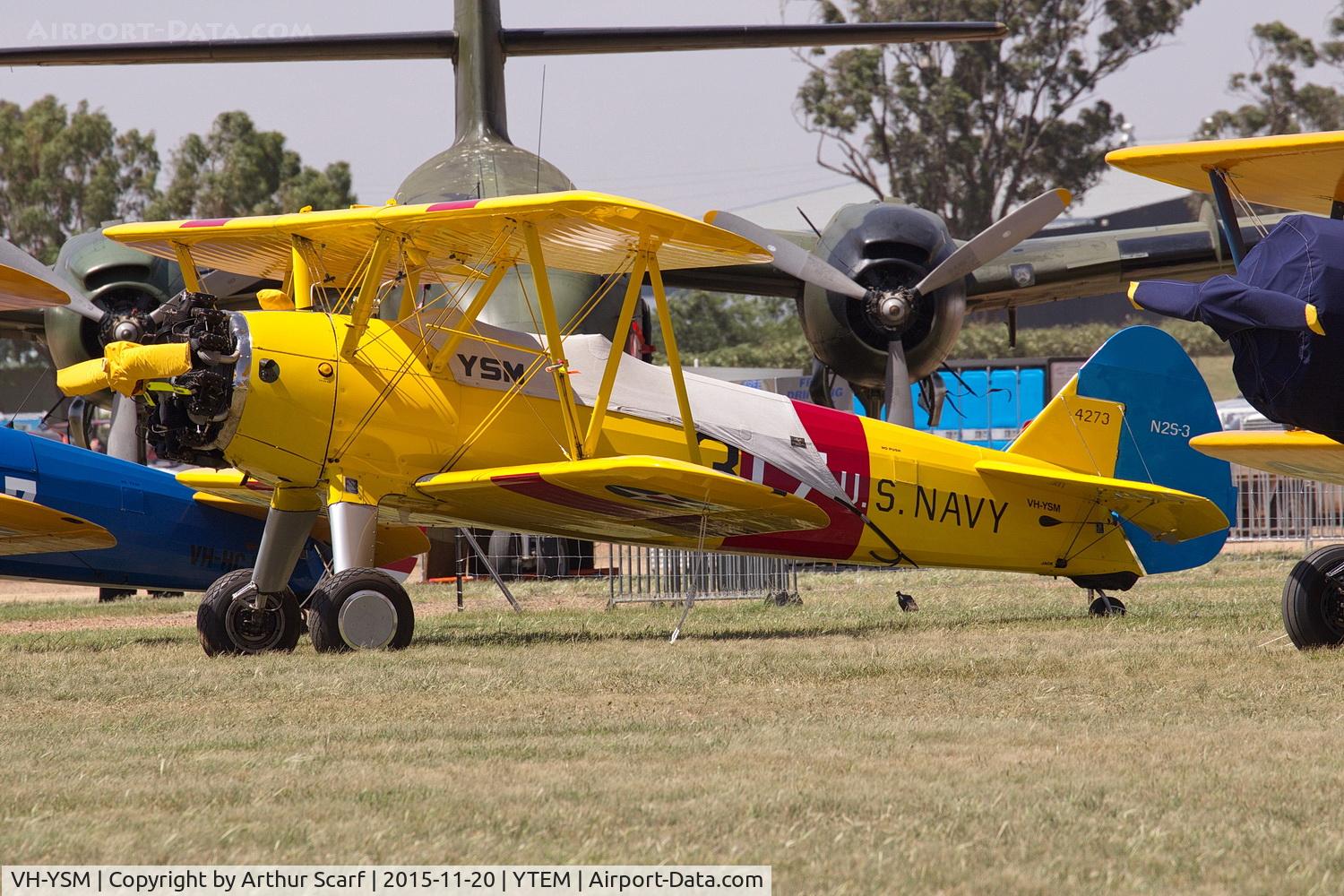 VH-YSM, 1941 Boeing PT-17 Kaydet (A75N1) C/N 75-8220, Temora Warbirds 2015