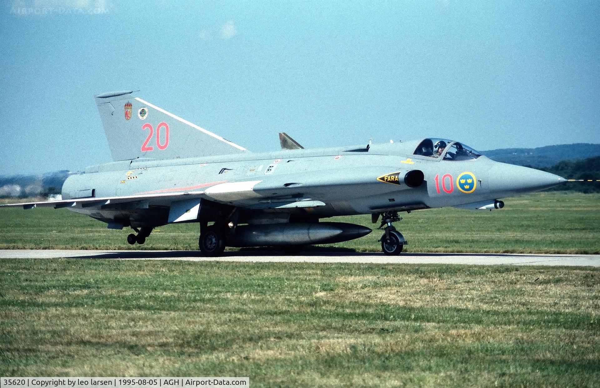 35620, 1971 Saab J-35J Draken C/N 35-620, Ângelholm F.10 Air Show 5.8.1995