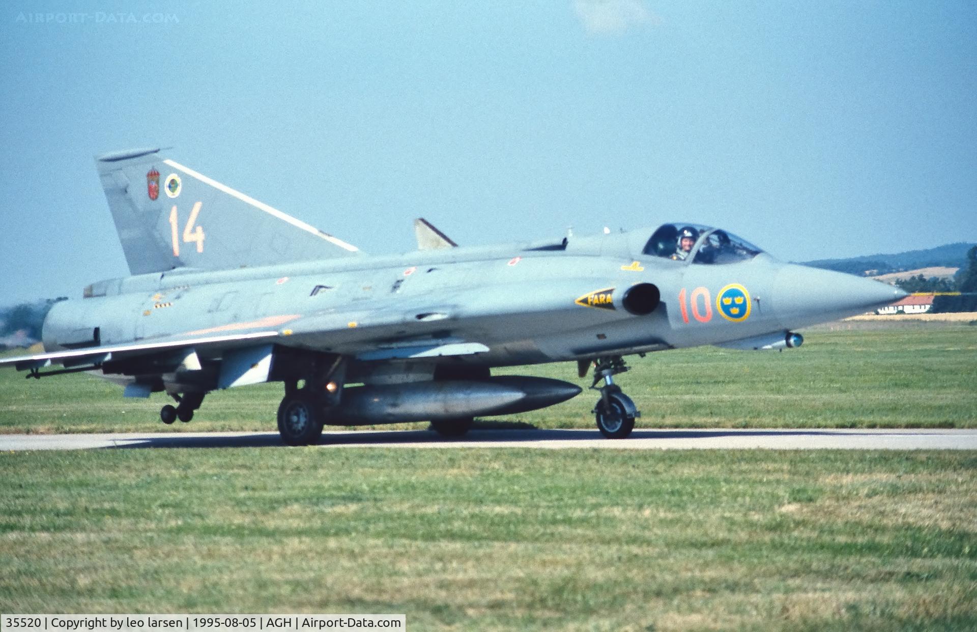 35520, Saab J-35F Draken C/N 35-520, Ângelholm F.10 Air Show 5.8.1995