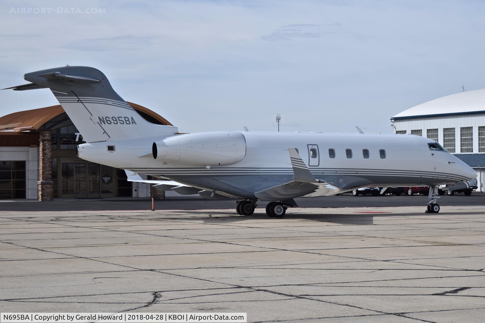 N695BA, 2009 Bombardier Challenger 300 (BD-100-1A10) C/N 20273, Parked on the south GA ramp.