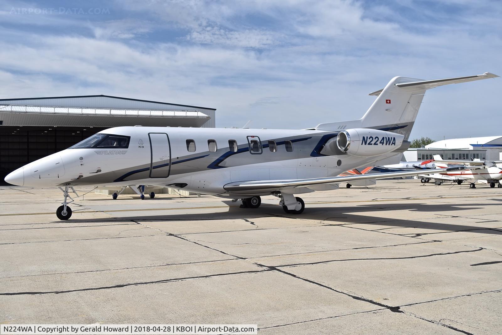 N224WA, 2017 Pilatus PC-24 C/N 102, First PC 24 seen on the south GA ramp.