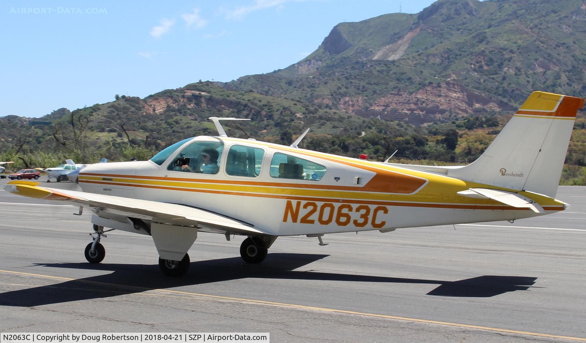 N2063C, 1979 Beech F33A Bonanza C/N CE-838, 1979 Beech F33A BONANZA, Continental IO-520 285 Hp, taxi back