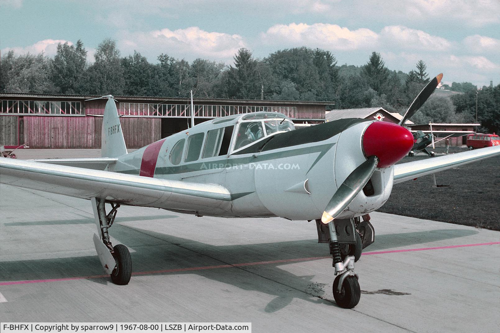 F-BHFX, Nord 1101 Noralpha C/N 166, A rare guest at Berne-Belp. Scanned from a slide.