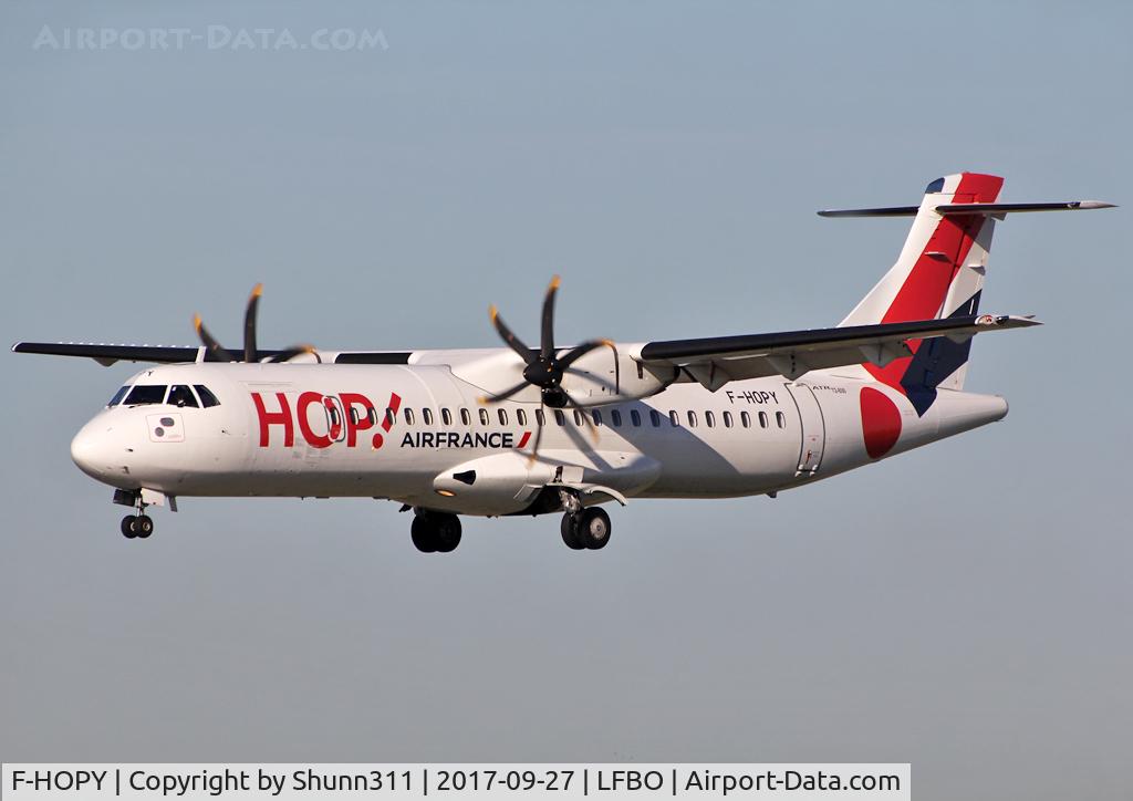 F-HOPY, 2015 ATR 72-600 (72-212A) C/N 1237, Landing rwy 14L