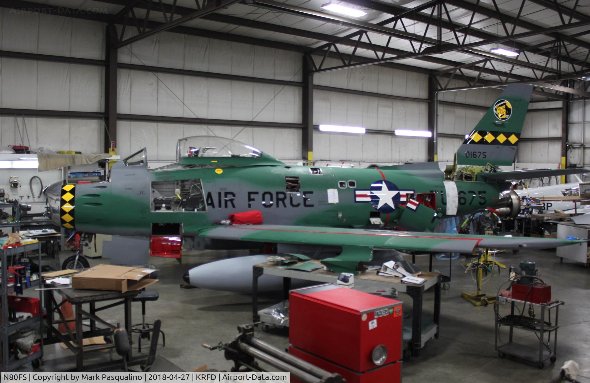 N80FS, 1958 Canadair CL-13B Sabre 6 C/N S6-1675, Canadair F-86E MK.6