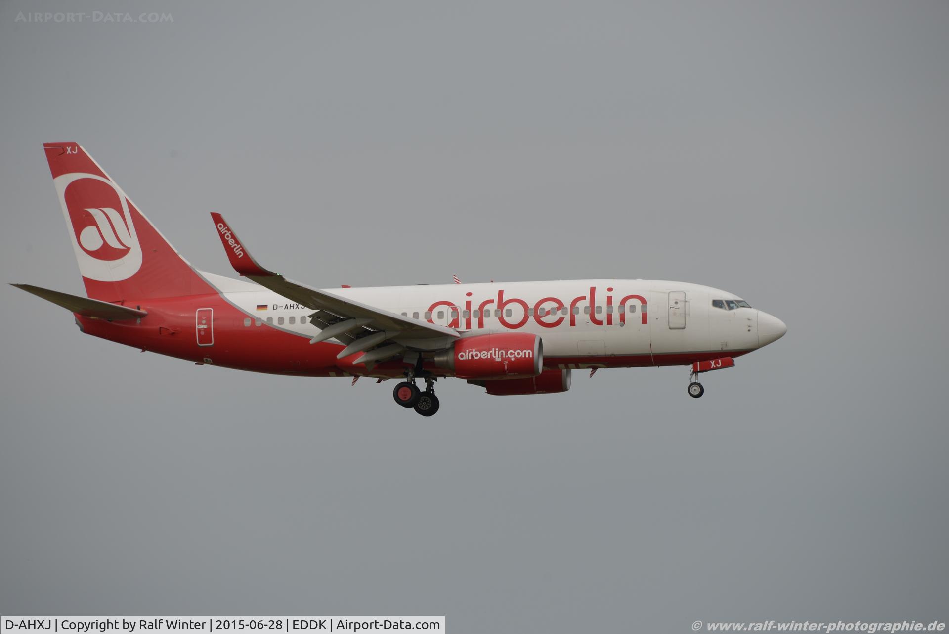 D-AHXJ, 2008 Boeing 737-7Q8 C/N 35277, Boeing 737-7K5(W) - HG NLY Niki opby TUIfly Air Berlin colors - 35277 - D-AHXJ - 28.06.2015 - CGN