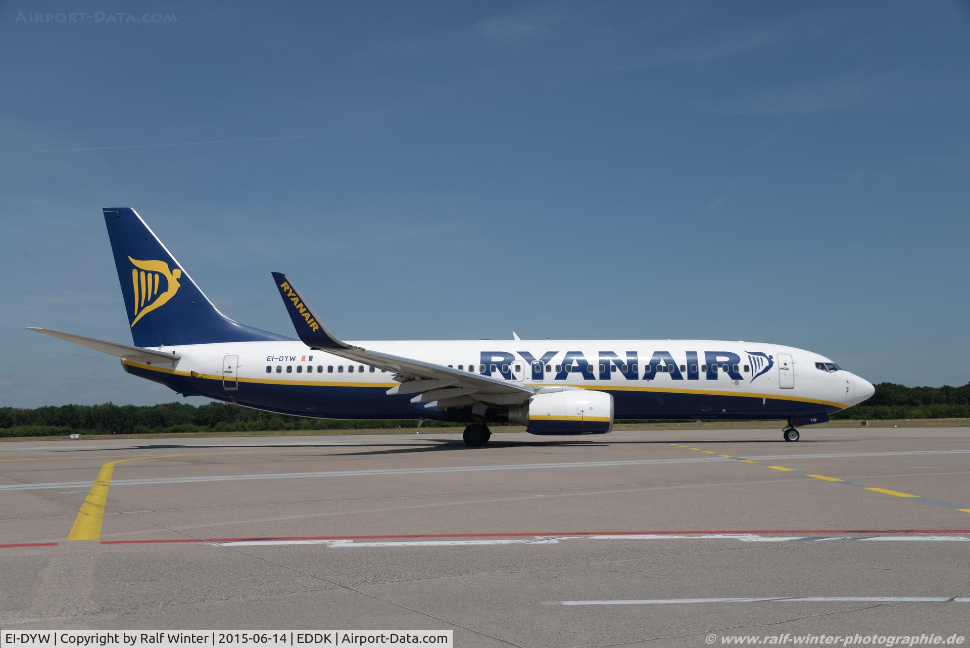 EI-DYW, 2008 Boeing 737-8AS C/N 33635, Boeing 737-8AS(W) - FR RYR Ryanair - 33635 - EI-DYW - 14.06.2015 - CGN