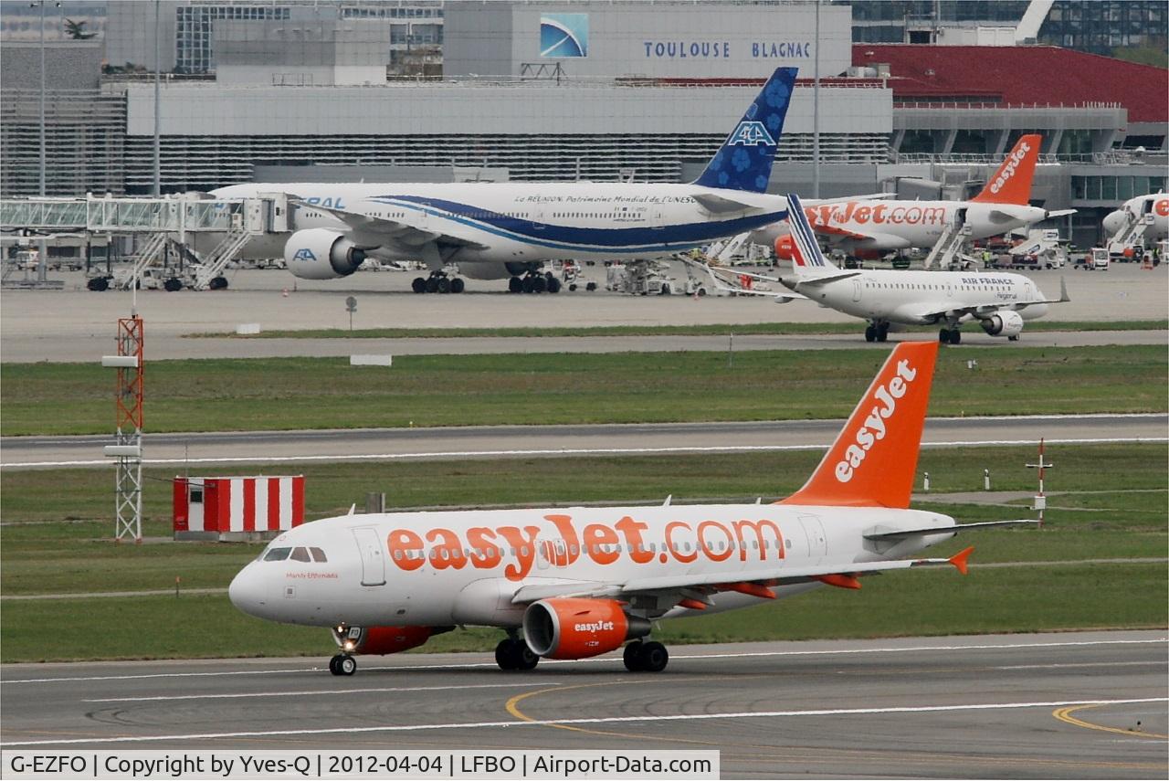 G-EZFO, 2009 Airbus A319-111 C/N 4080, Airbus A319-111, Taxiing rwy 32L, Toulouse-Blagnac airport (LFBO-TLS)