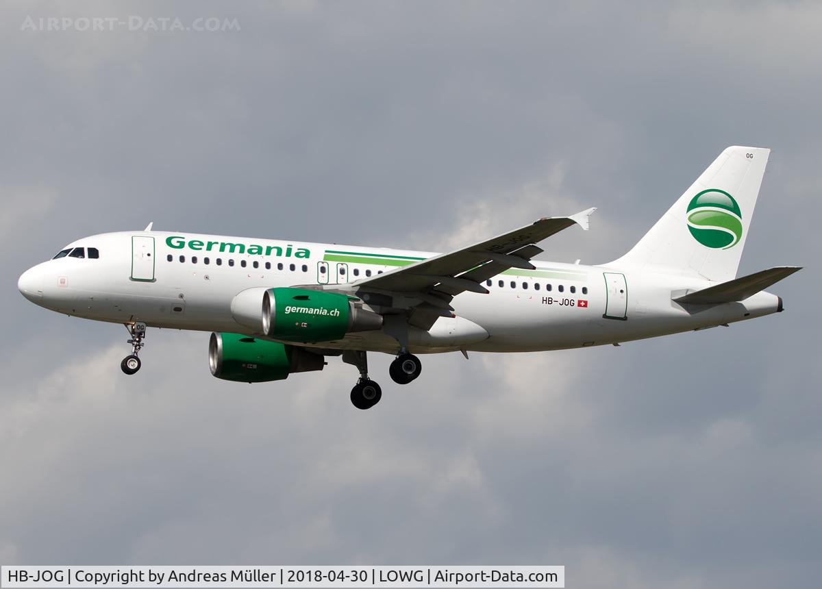 HB-JOG, 2009 Airbus A319-112 C/N 3818, Arriving from Zurich.