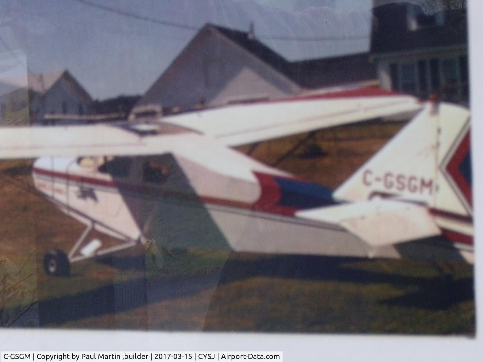 C-GSGM, 1988 Maranda AMF-S14F-D320 C/N P216M, short takeoff,, Low stall, duel control,2 front seats, one double rear bench, good for two kids or additional adult. I built it  in Quispamsis New Brunswick  Canada over 6 years and flew it