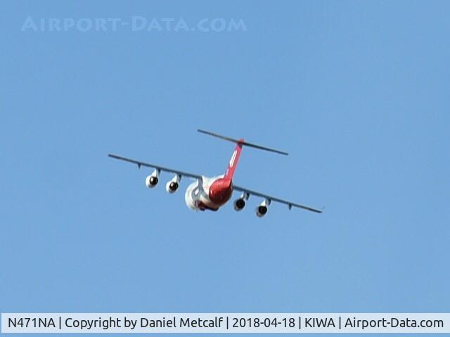N471NA, 1989 British Aerospace BAe.146-200 C/N E2136, Just took of from Phoenix-Mesa Gateway Airport