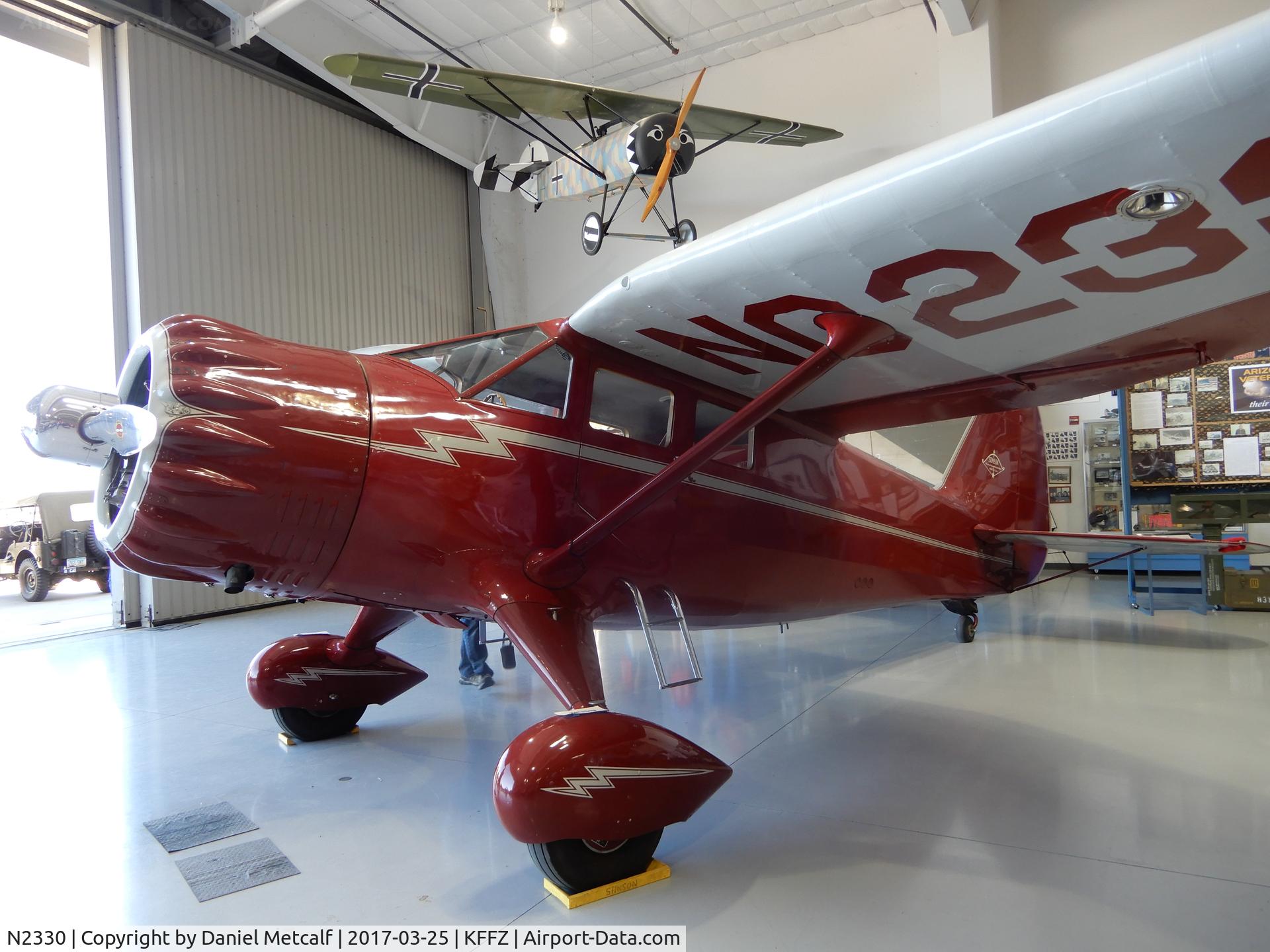 N2330, 1938 Stinson SR-10G Reliant C/N 3-5838, Falcon Field Municipal Airport Open House 2017
