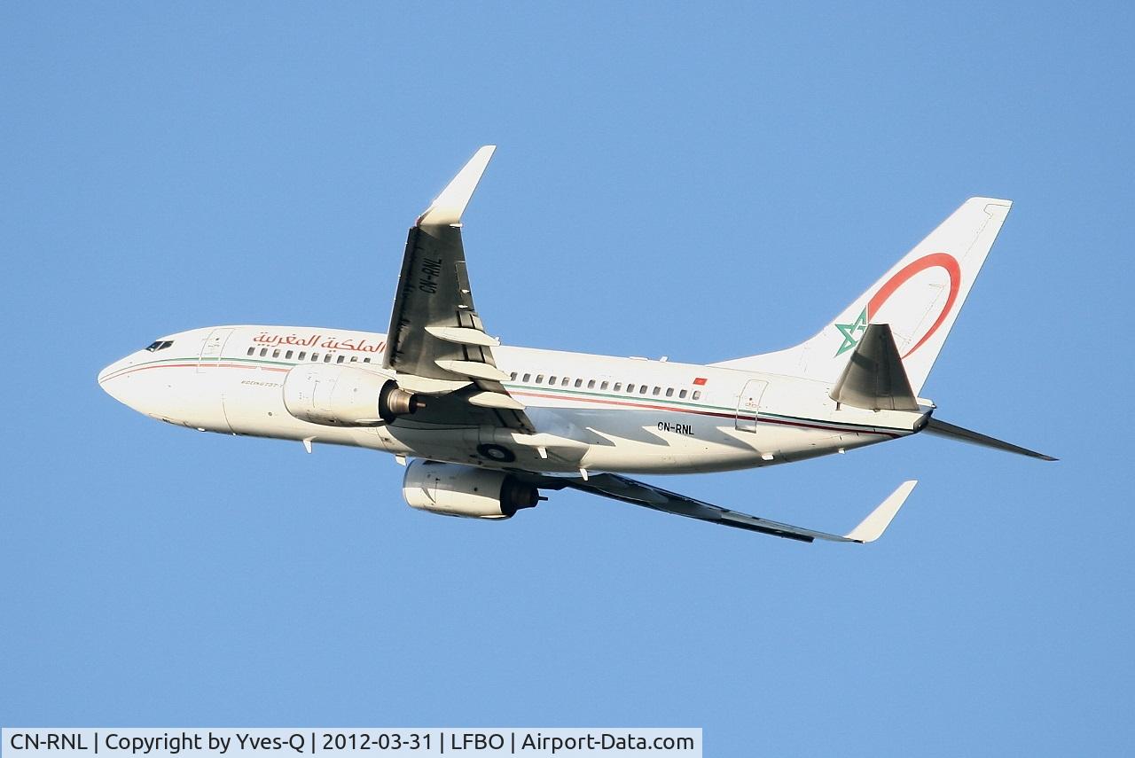 CN-RNL, 1999 Boeing 737-7B6 C/N 28982, Boeing 737-7B6, Take off rwy 32R, Toulouse Blagnac Airport (LFBO-TLS)