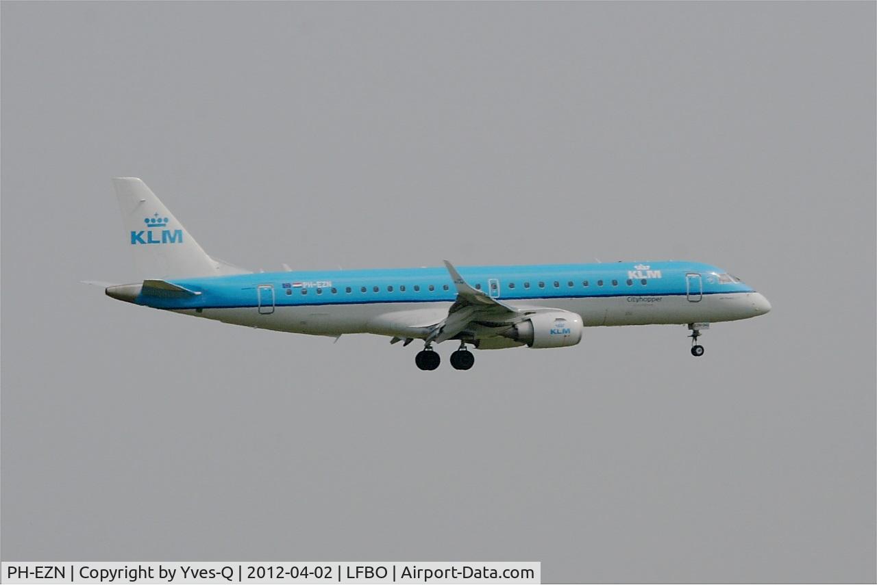 PH-EZN, 2010 Embraer 190LR (ERJ-190-100LR) C/N 19000342, Embraer ERJ-190-100LR 190LR, On final rwy 14L, Toulouse Blagnac Airport (LFBO-TLS)